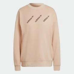 Women's Adidas Originals Crew Sweatshirt Halo Blush BEIGE