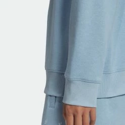 Women's Adidas Originals Crew Sweatshirt Ambient Sky BLUE -women‘s Sales Store HM4870 3