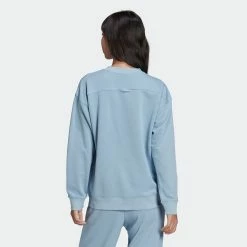 Women's Adidas Originals Crew Sweatshirt Ambient Sky BLUE -women‘s Sales Store HM4870 9