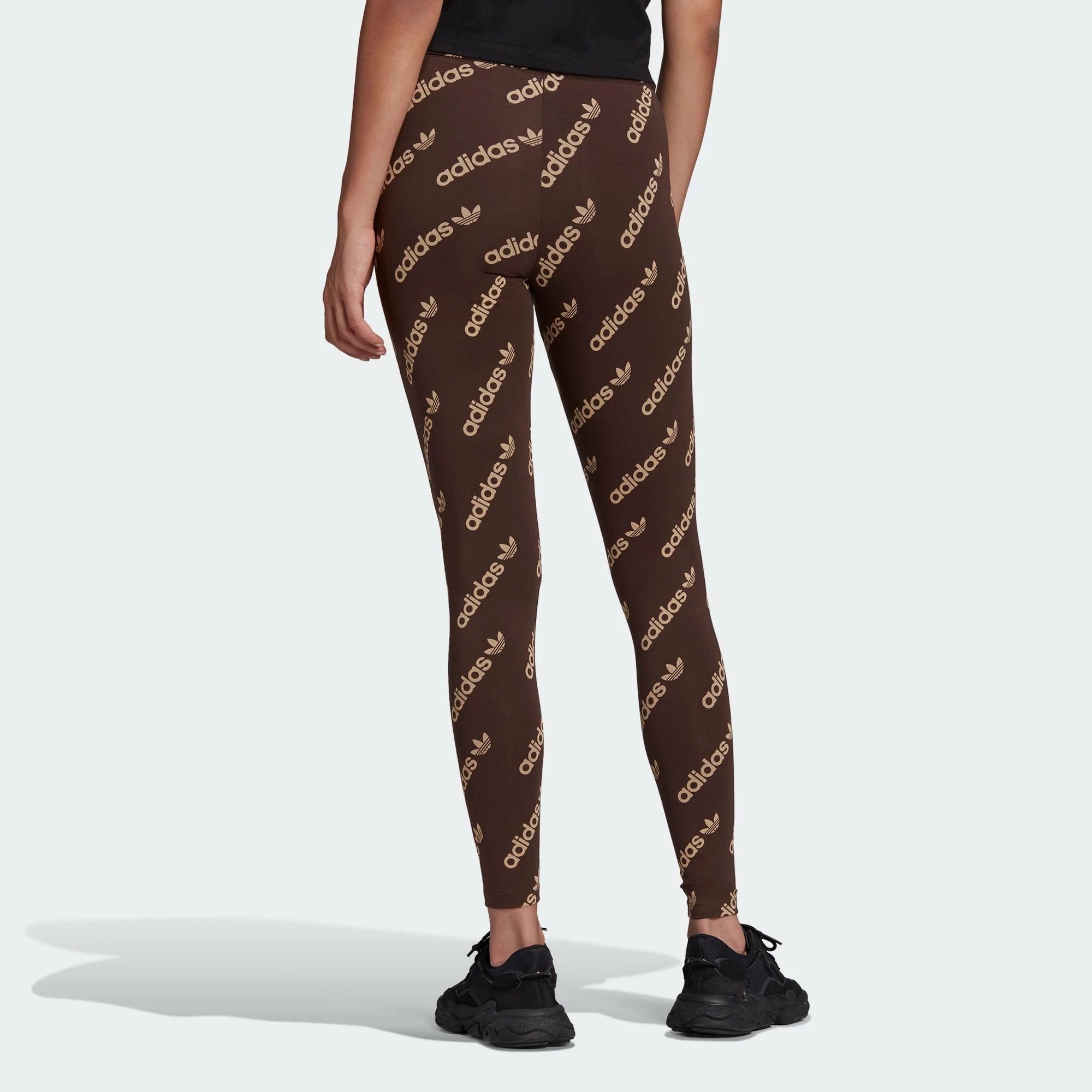 Women's Adidas Originals Leggings Brown BROWN 7 Women's Adidas Originals Leggings Brown BROWN - Image 5