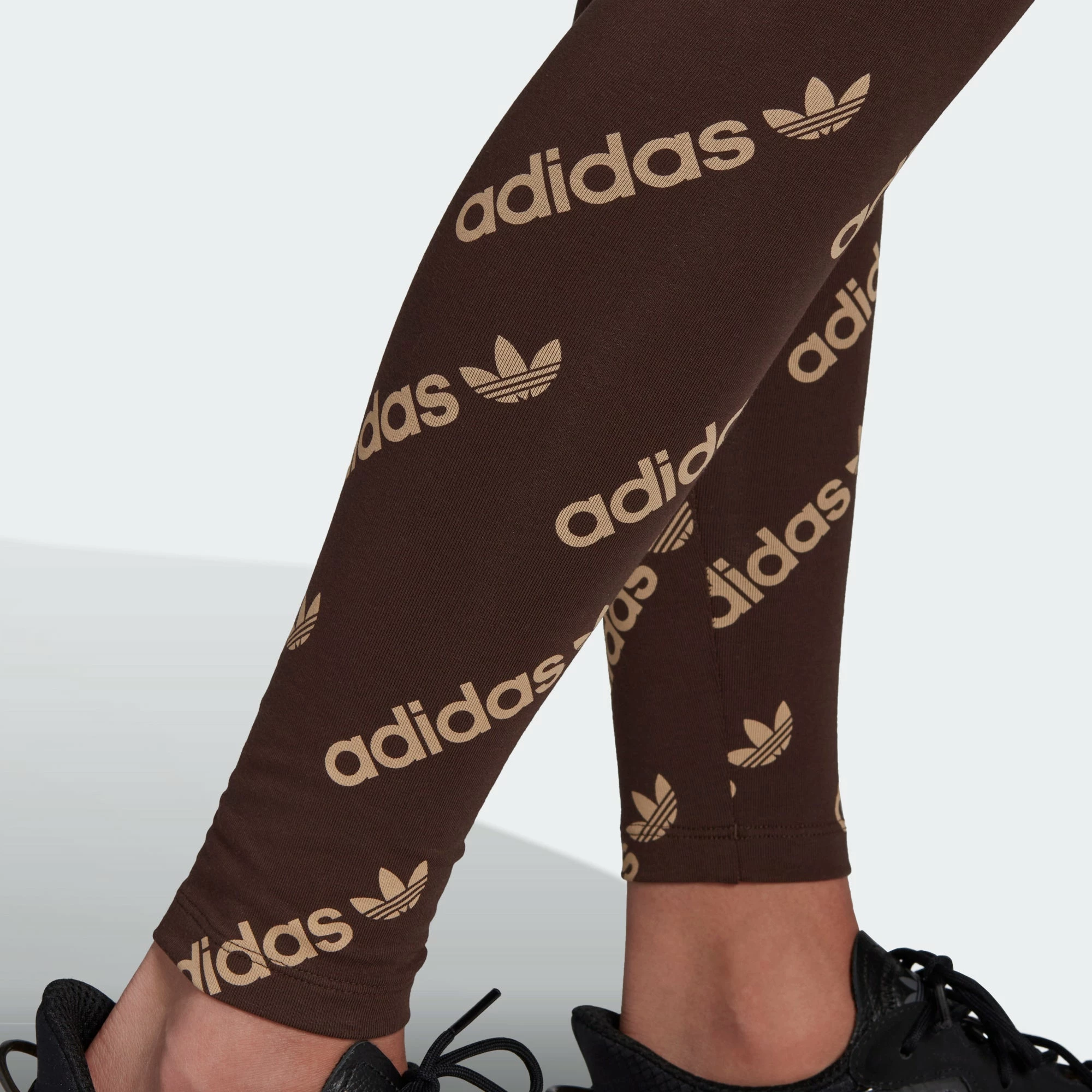 Women's Adidas Originals Leggings Brown BROWN 10 Women's Adidas Originals Leggings Brown BROWN - Image 8