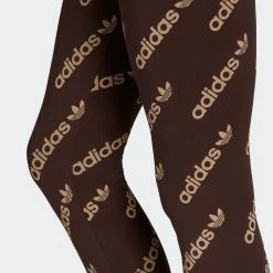 Women's Adidas Originals Leggings Brown BROWN 16 Women's Adidas Originals Leggings Brown BROWN -women‘s Sales Store HM4875 4