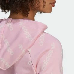 Women's Adidas Originals Cropped Monogram Jacket True Pink PINK 18 Women's Adidas Originals Cropped Monogram Jacket True Pink PINK -women‘s Sales Store HM4888 3