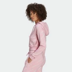 Women's Adidas Originals Cropped Monogram Jacket True Pink PINK 14 Women's Adidas Originals Cropped Monogram Jacket True Pink PINK -women‘s Sales Store HM4888 5