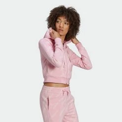 Women's Adidas Originals Cropped Monogram Jacket True Pink PINK 13 Women's Adidas Originals Cropped Monogram Jacket True Pink PINK -women‘s Sales Store HM4888 8