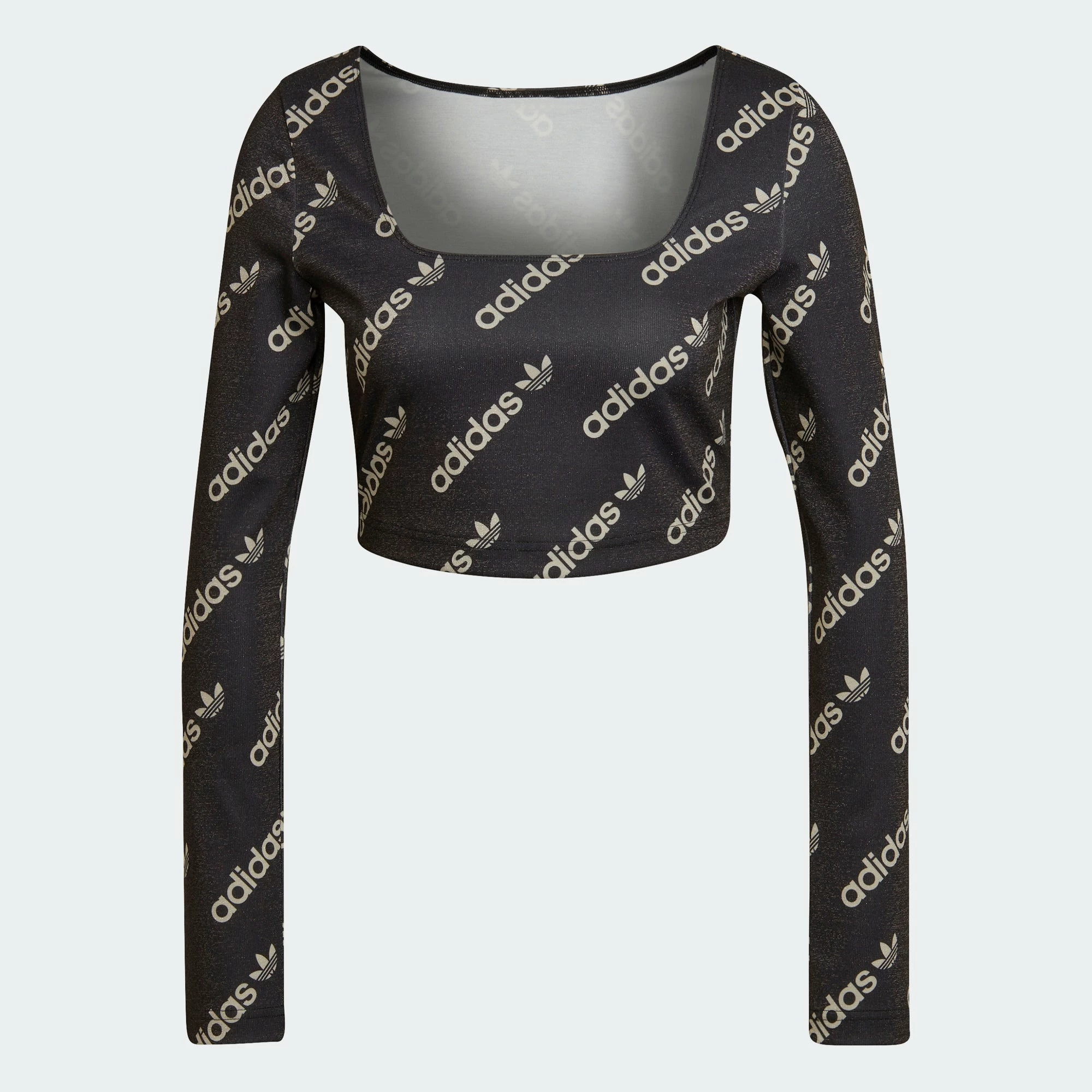 Women's Adidas Originals Long Sleeve Crop Top Black BLACK 3 Women's Adidas Originals Long Sleeve Crop Top Black BLACK