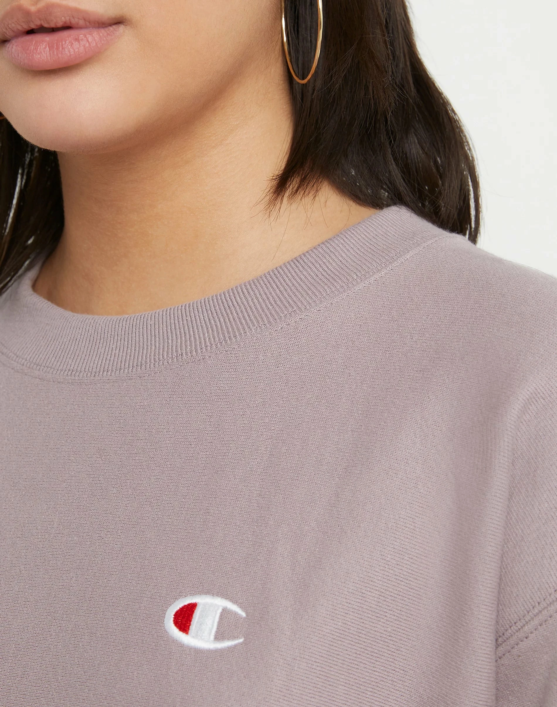 Women's Champion Reverse Weave Boyfriend Crew Vintage Mauve PURPLE 7 Women's Champion Reverse Weave Boyfriend Crew Vintage Mauve PURPLE - Image 5