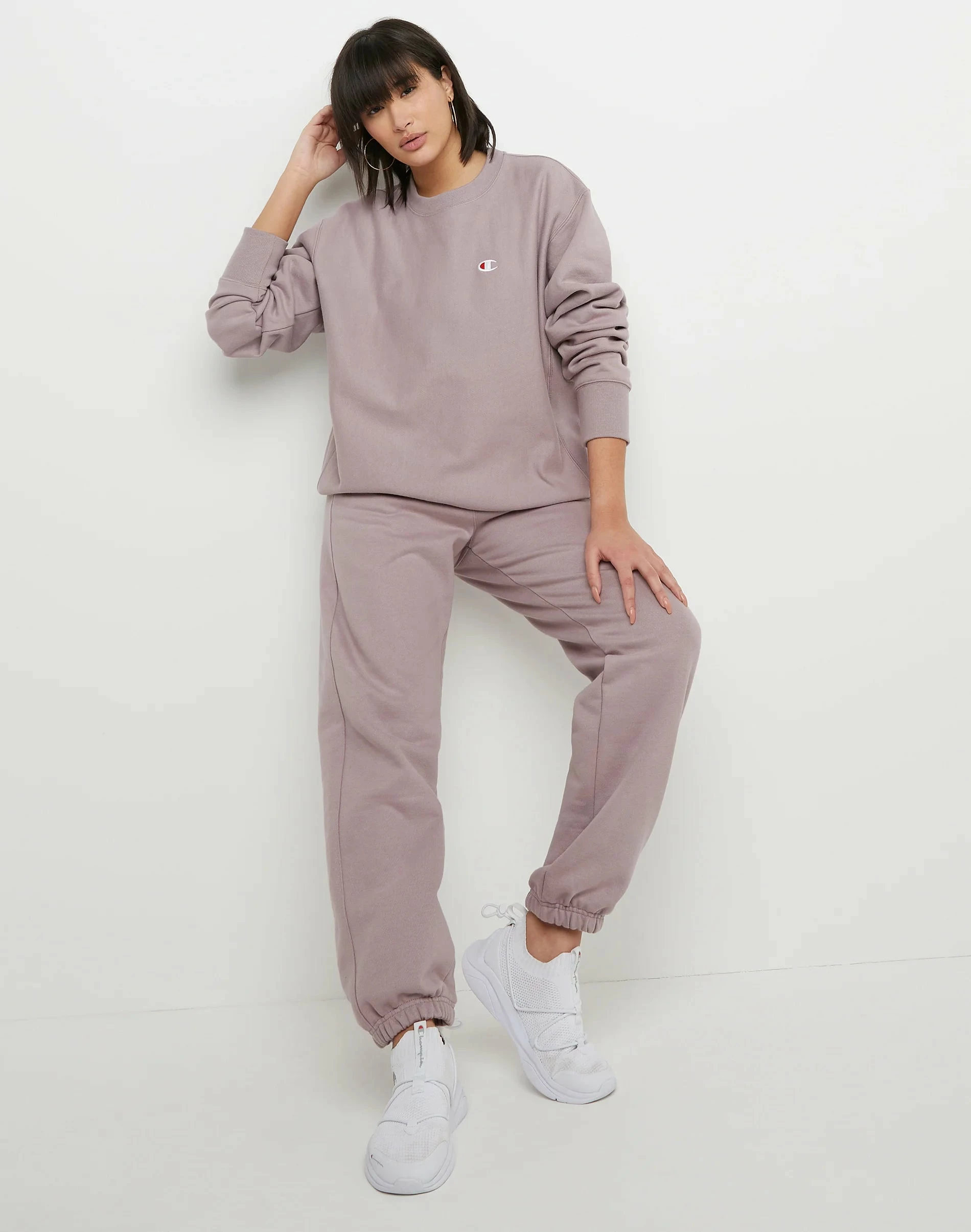 Women's Champion Reverse Weave Boyfriend Crew Vintage Mauve PURPLE 8 Women's Champion Reverse Weave Boyfriend Crew Vintage Mauve PURPLE - Image 6