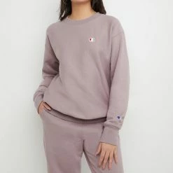 Women's Champion Reverse Weave Boyfriend Crew Vintage Mauve PURPLE