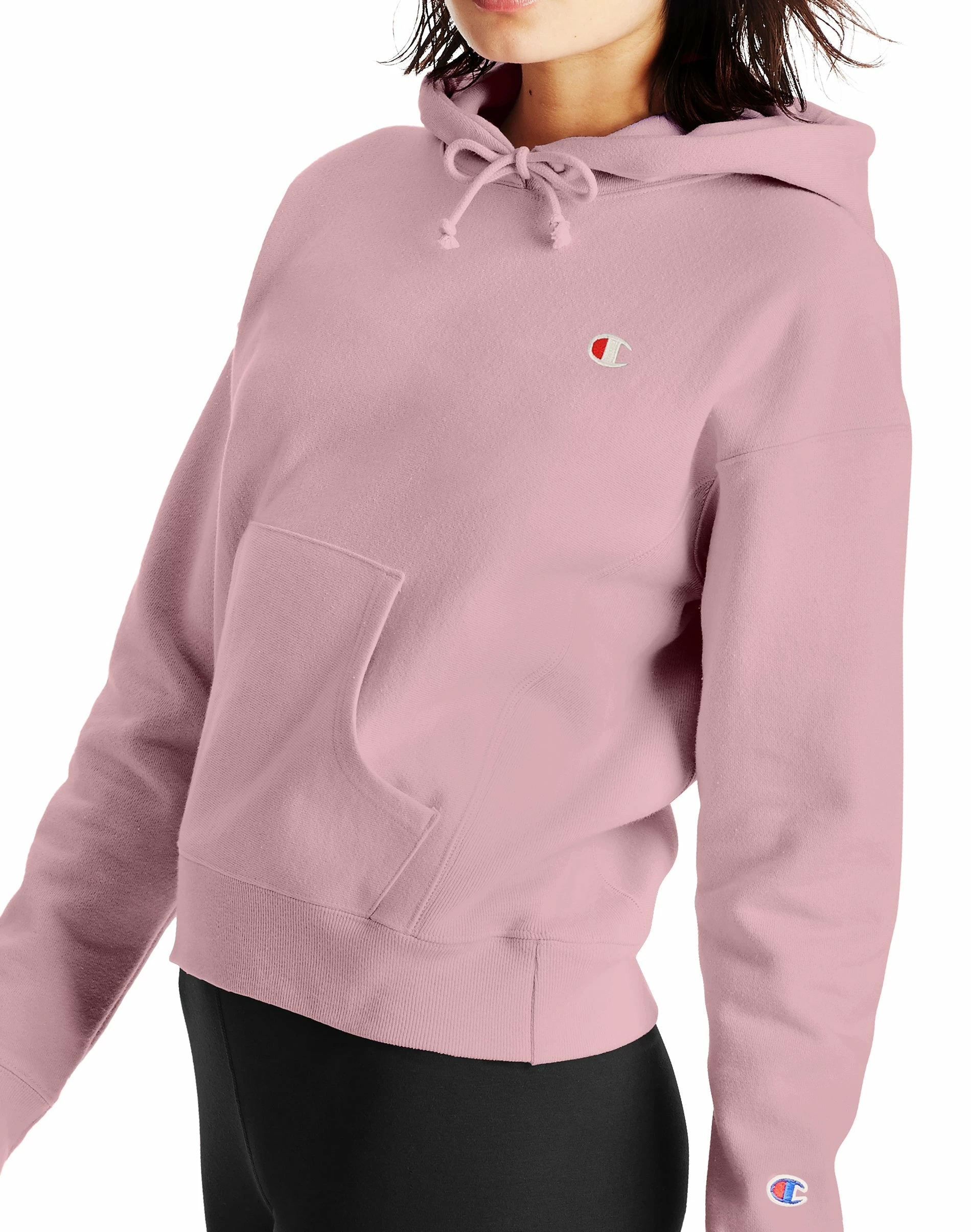 Women's Champion RW Hoodie C Logo Pink Beige PINK 4 Women's Champion RW Hoodie C Logo Pink Beige PINK - Image 2
