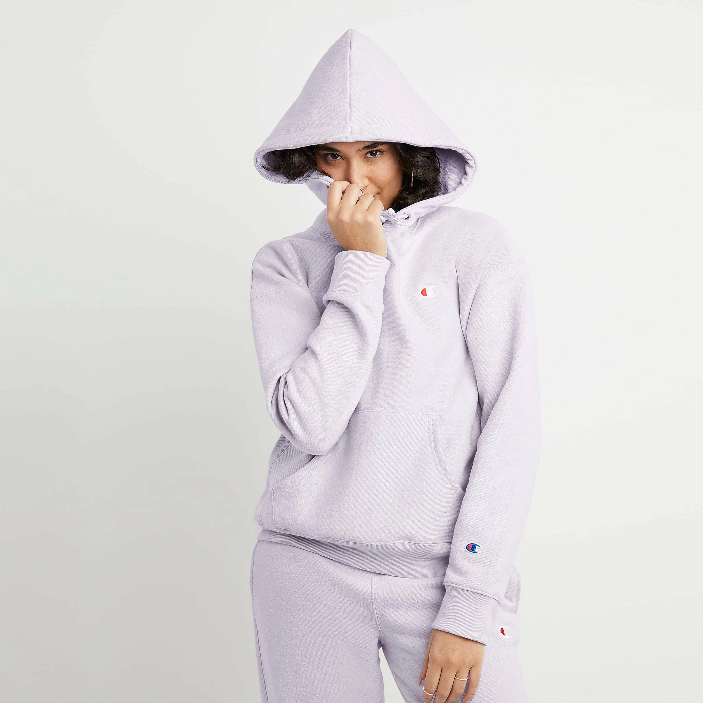 Women's Champion RW Hoodie C Logo Urban Lilac PURPLE 3 Women's Champion RW Hoodie C Logo Urban Lilac PURPLE