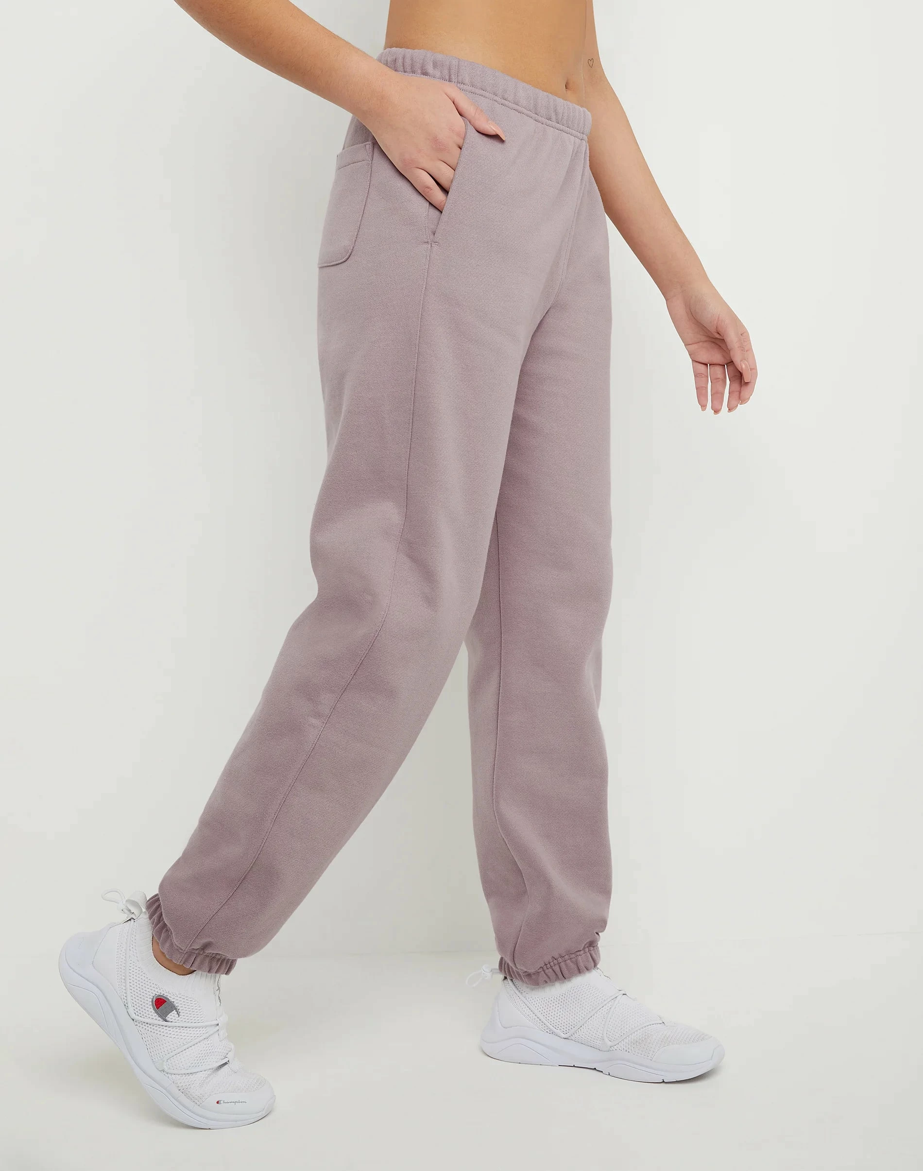 Women's Champion Reverse Weave Boyfriend Sweatpants Vintage Mauve PURPLE 5 Women's Champion Reverse Weave Boyfriend Sweatpants Vintage Mauve PURPLE - Image 3