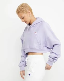 Women's Champion RW Drop Shoulder Cropped Hoodie Urban Lilac PURPLE 9 Women's Champion RW Drop Shoulder Cropped Hoodie Urban Lilac PURPLE -women‘s Sales Store HNS WL3153549302 UrbanLilac Side