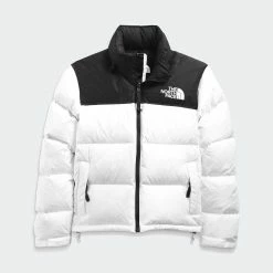 Women’s The North Face 1996 Retro Nuptse Jacket White Black WHITE