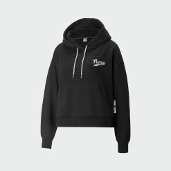 Women's PUMA Team Hoodie Black BLACK