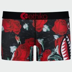 Women's Ethika Bomber Rose Drip Boy Shorts RED -women‘s Sales Store WLUS1636