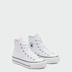 Women's Converse Canvas Platform Chuck Taylor All Star High Top Shoes White WHITE -women‘s Sales Store Women s Converse Canvas Platform Chuck Taylor All Star Shoes White 560846F 03