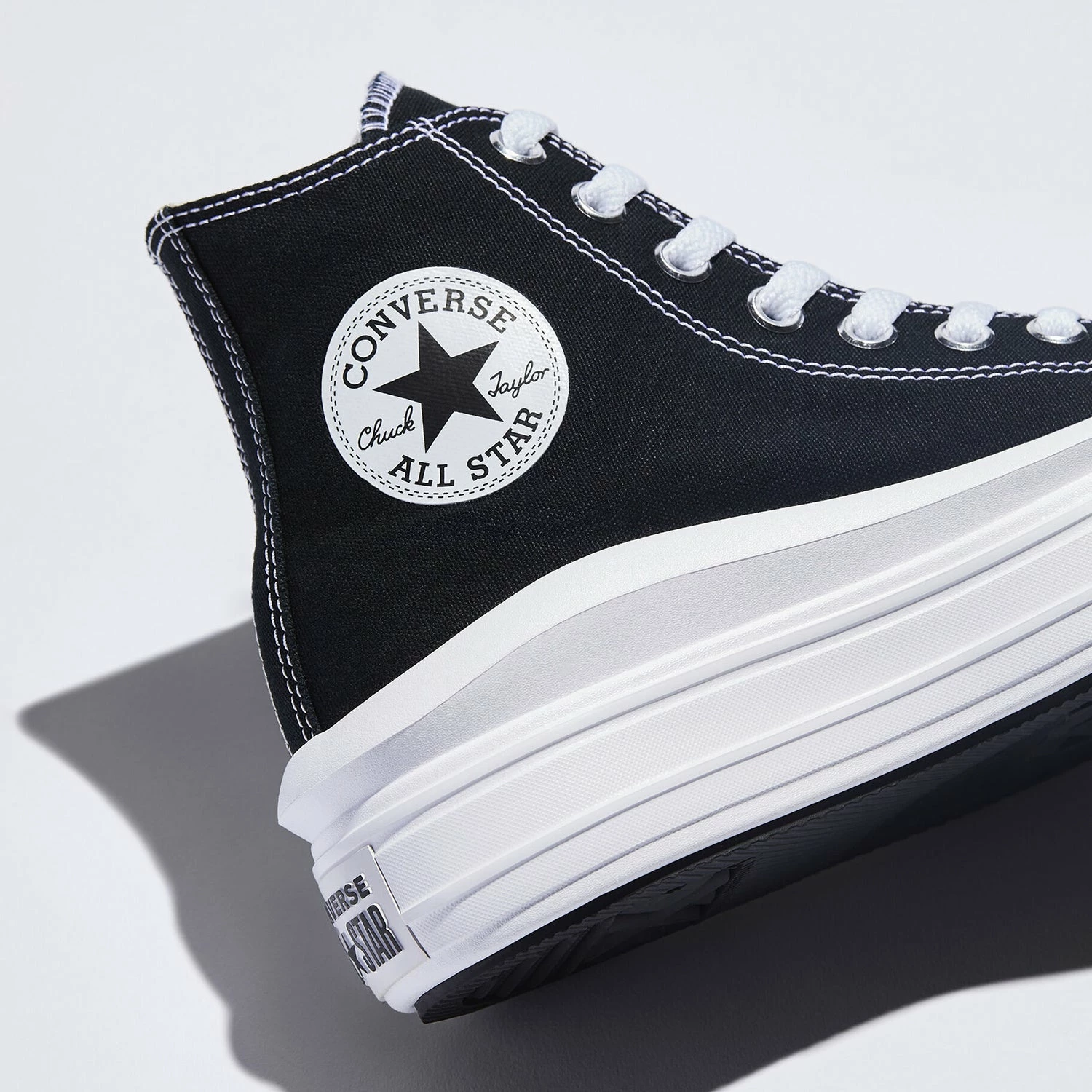Women's Converse Chuck Taylor All Star Move Hi Shoes Black BLACK 9 Women's Converse Chuck Taylor All Star Move Hi Shoes Black BLACK - Image 7