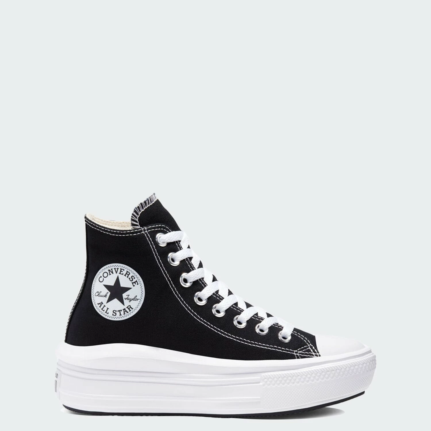 Women's Converse Chuck Taylor All Star Move Hi Shoes Black BLACK 3 Women's Converse Chuck Taylor All Star Move Hi Shoes Black BLACK