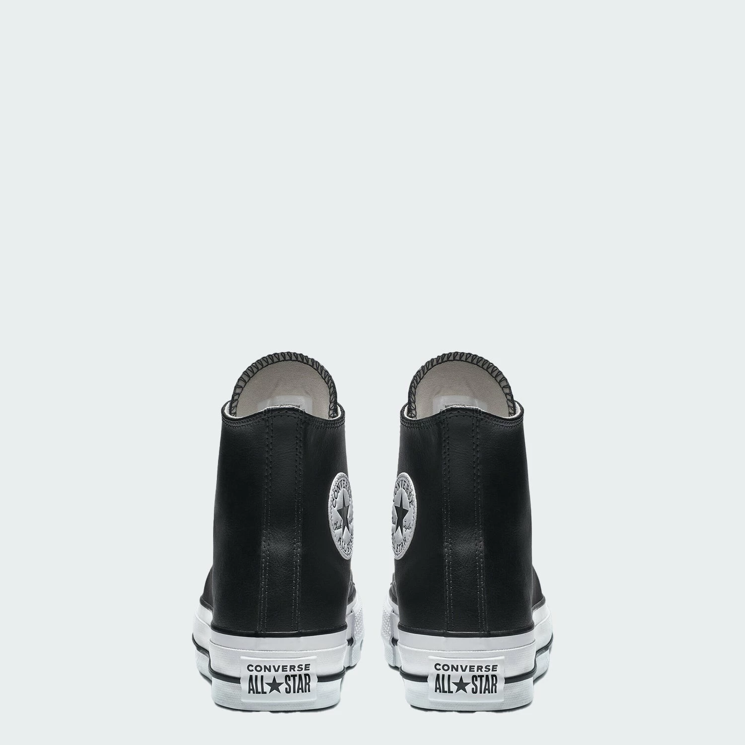 Women's Converse Clean Leather Platform Chuck Taylor All Star Shoes Black BLACK 6 Women's Converse Clean Leather Platform Chuck Taylor All Star Shoes Black BLACK - Image 4