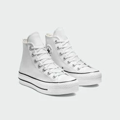 Women's Converse Clean Leather Platform Chuck Taylor All Star Shoes White WHITE 12 Women's Converse Clean Leather Platform Chuck Taylor All Star Shoes White WHITE -women‘s Sales Store Women s Converse Clean Leather Platform Chuck Taylor All Star Shoes White 561676C 04