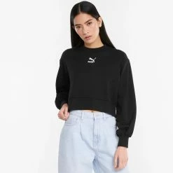 Women's PUMA Classics Puff Sleeve Crew Neck Sweatshirt Black BLACK 11 Women's PUMA Classics Puff Sleeve Crew Neck Sweatshirt Black BLACK -women‘s Sales Store Women s PUMA Classics Puff Sleeve Crew Neck Sweatshirt Black 53161601 05