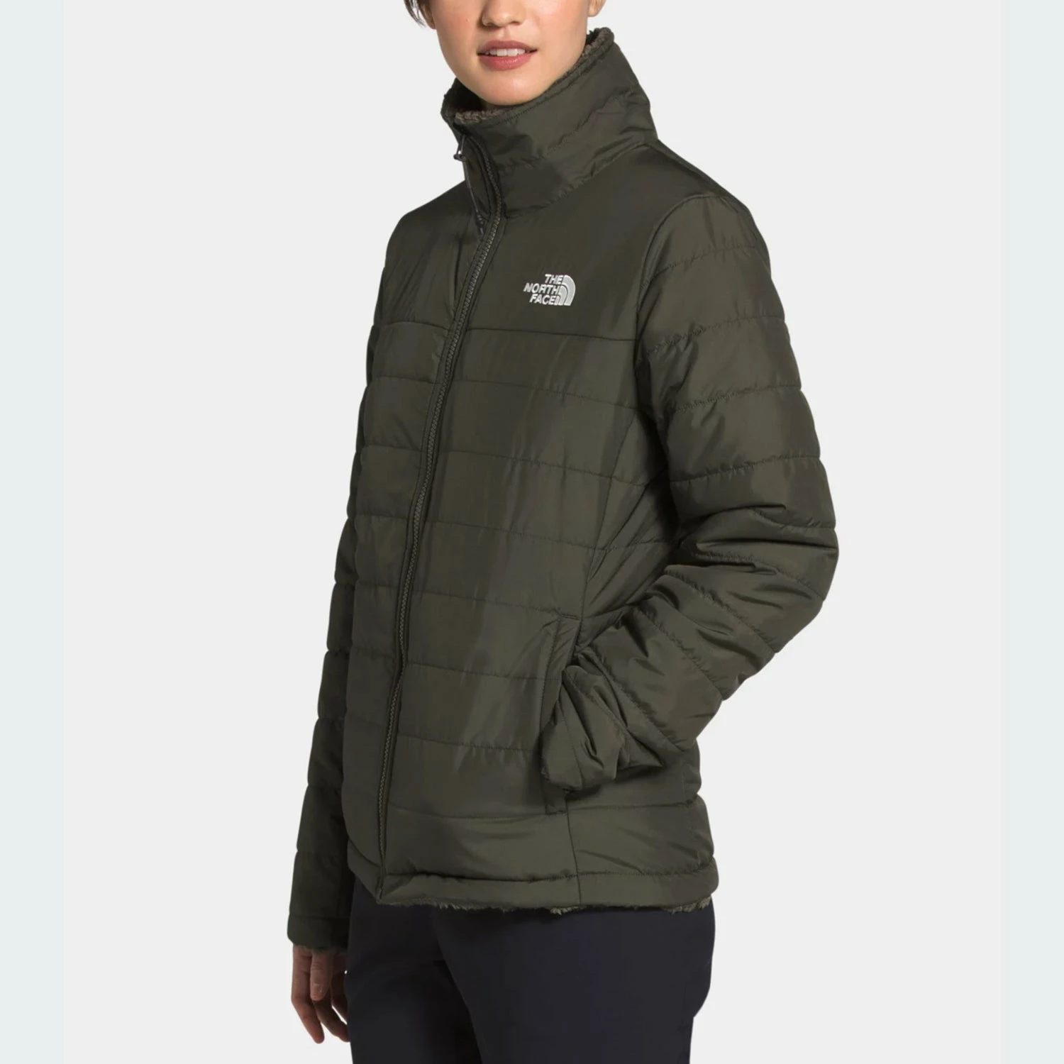 Women's The North Face Mossbud Jacket Taupe Green GREEN 5 Women's The North Face Mossbud Jacket Taupe Green GREEN - Image 3