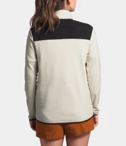 Women's The North Face TKA Glacier Snap-Neck Pullover Vintage White WHITE -women‘s Sales Store Women sTheNorthFaceTKAGlacierSnap NeckPulloverVintageWhiteNF0A48KML0E 2