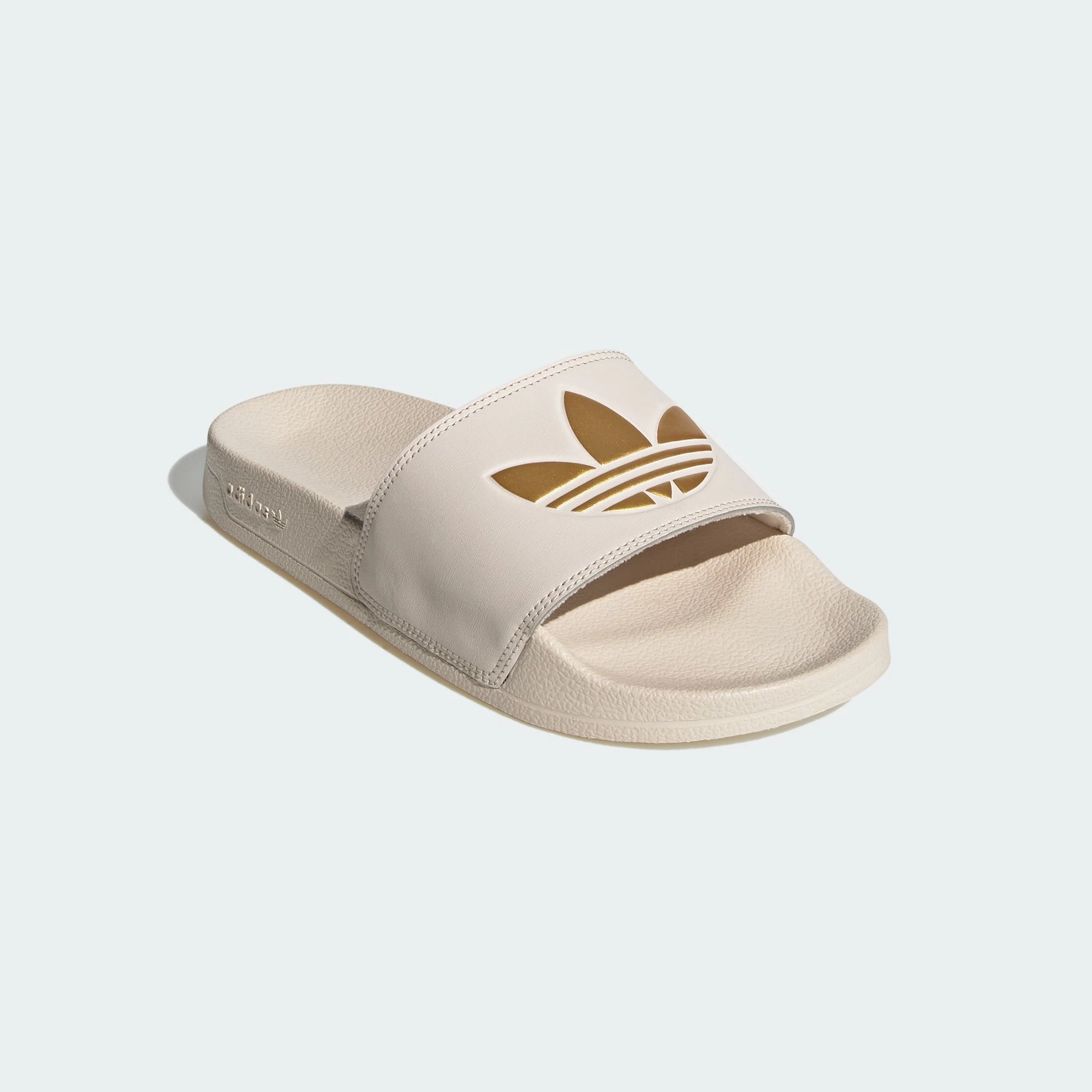 Women's Adidas Adilette Lite Slides Linen BEIGE 6 Women's Adidas Adilette Lite Slides Linen BEIGE - Image 4