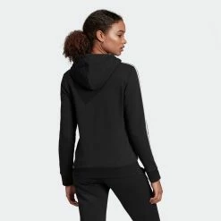 Women's Adidas Essentials 3-Stripes Hoodie Black BLACK 16 Women's Adidas Essentials 3-Stripes Hoodie Black BLACK -women‘s Sales Store Women sadidasEssentials3 StripesHoodieBlackEI0708 1