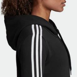 Women's Adidas Essentials 3-Stripes Hoodie Black BLACK 20 Women's Adidas Essentials 3-Stripes Hoodie Black BLACK -women‘s Sales Store Women sadidasEssentials3 StripesHoodieBlackEI0708 4