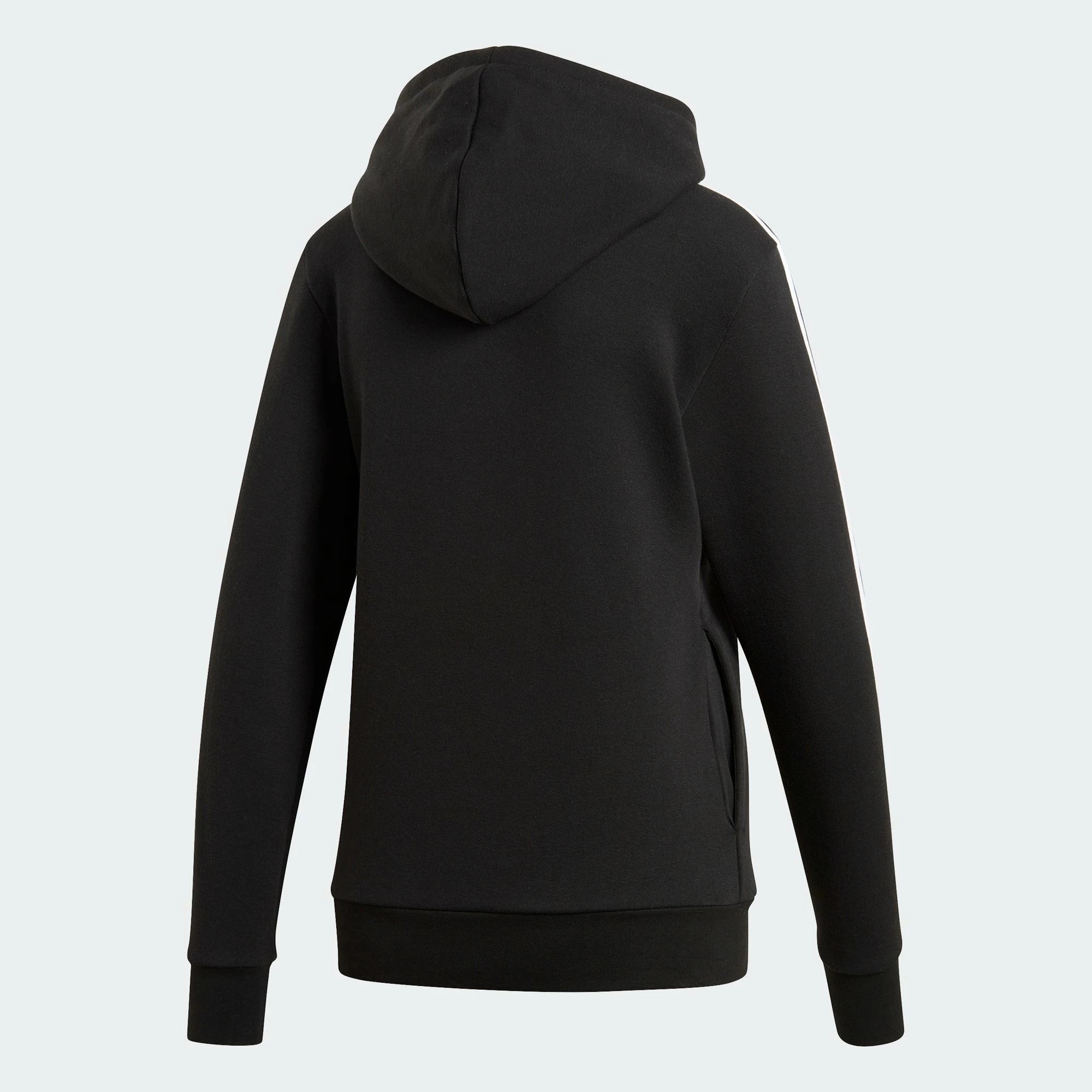 Women's Adidas Essentials 3-Stripes Hoodie Black BLACK 8 Women's Adidas Essentials 3-Stripes Hoodie Black BLACK - Image 6
