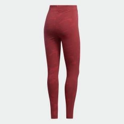 Women's Adidas Essentials Allover Print Leggings Power Pink PINK -women‘s Sales Store Women sadidasEssentialsAlloverPrintLeggingsPowerPinkGE1141 8