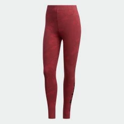Women's Adidas Essentials Allover Print Leggings Power Pink PINK