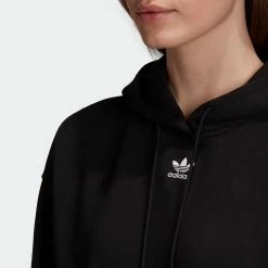 Women's Adidas Essentials Trefoil Hoodie Black BLACK -women‘s Sales Store Women sadidasEssentialsTrefoilHoodieBlackGD4291 2