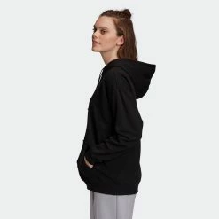 Women's Adidas Essentials Trefoil Hoodie Black BLACK -women‘s Sales Store Women sadidasEssentialsTrefoilHoodieBlackGD4291 6