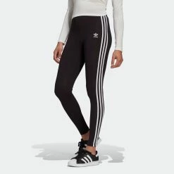 Women's Adidas Originals Adicolor 3-Stripes Leggings Black BLACK -women‘s Sales Store Women sadidasOriginalsAdicolor3 StripesLeggingsBlackGN4504 4