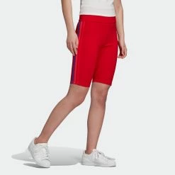 Women's Adidas Originals Adicolor 3D Trefoil Biker Shorts Scarlet RED -women‘s Sales Store Women sadidasOriginalsAdicolor3DTrefoilBikerShortsScarletGD2323 7