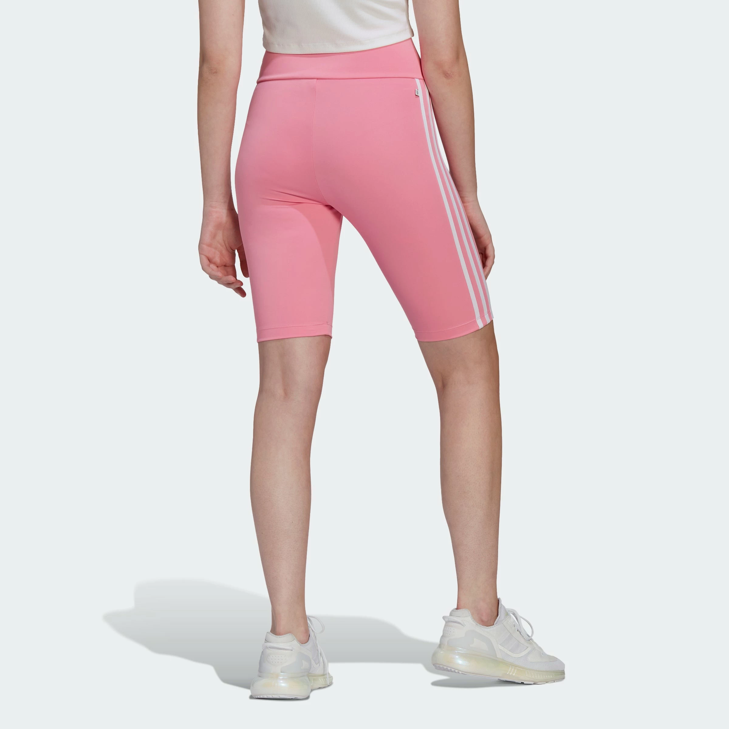 Women's Adidas Originals Adicolor Classics Primeblue Biker Shorts Pink PINK 4 Women's Adidas Originals Adicolor Classics Primeblue Biker Shorts Pink PINK - Image 3