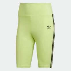 Women’s Adidas Originals Adicolor Primeblue Biker Shorts Lime GREEN