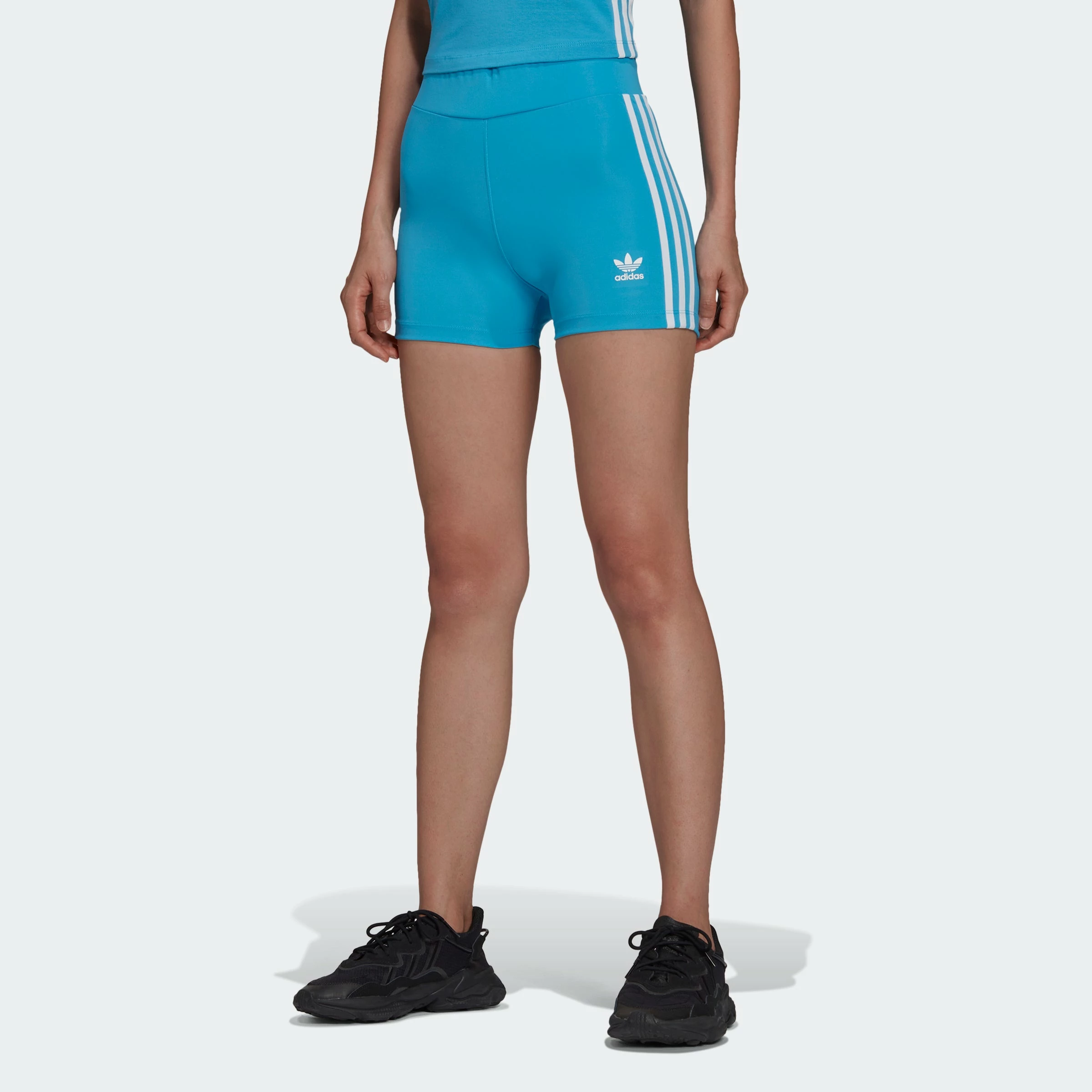 Women’s Adidas Originals Adicolor Traceable Shorts Blue BLUE 4 Women’s Adidas Originals Adicolor Traceable Shorts Blue BLUE - Image 2