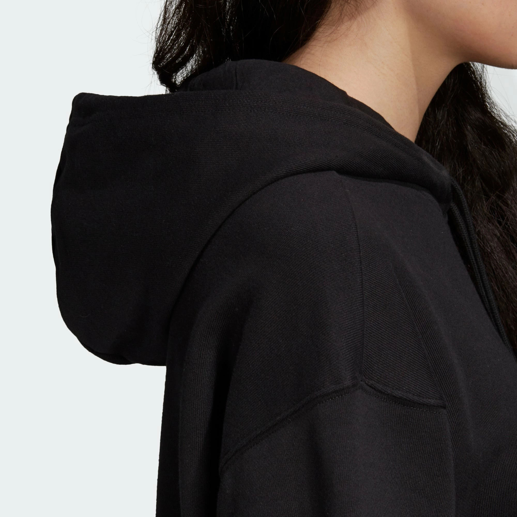 Women's Adidas Originals Adicolor Trefoil Hoodie Black BLACK 11 Women's Adidas Originals Adicolor Trefoil Hoodie Black BLACK - Image 9