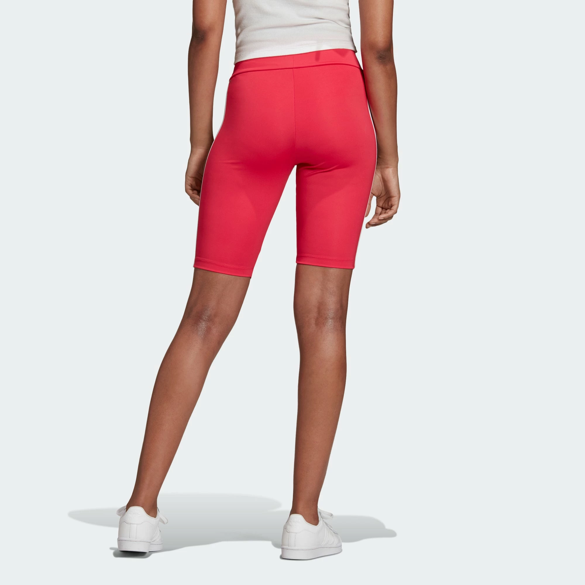 Women's Adidas Originals Biker Shorts Power Pink PINK 6 Women's Adidas Originals Biker Shorts Power Pink PINK - Image 5