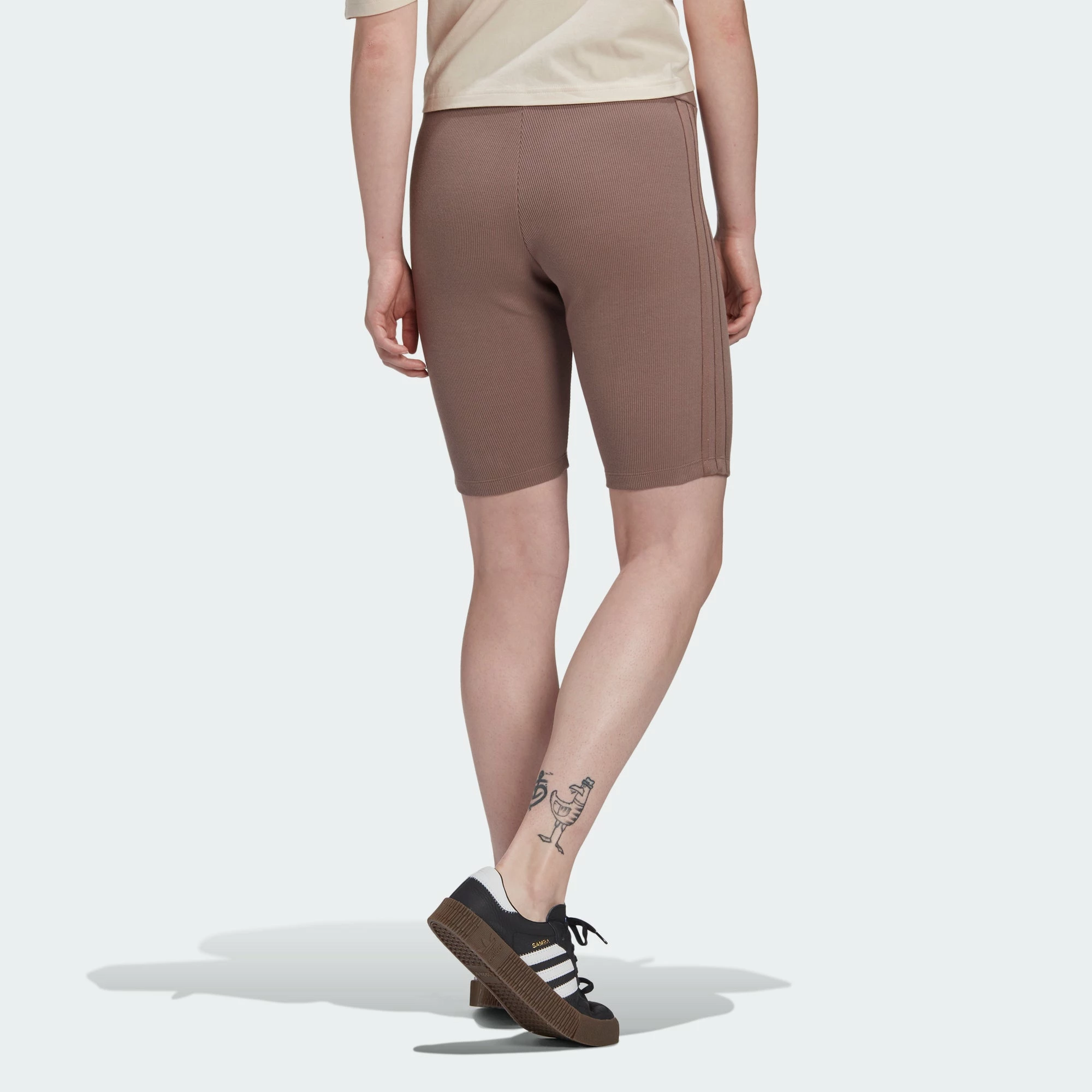 Women's Adidas Originals Biker Shorts Trace Brown BROWN 8 Women's Adidas Originals Biker Shorts Trace Brown BROWN - Image 6