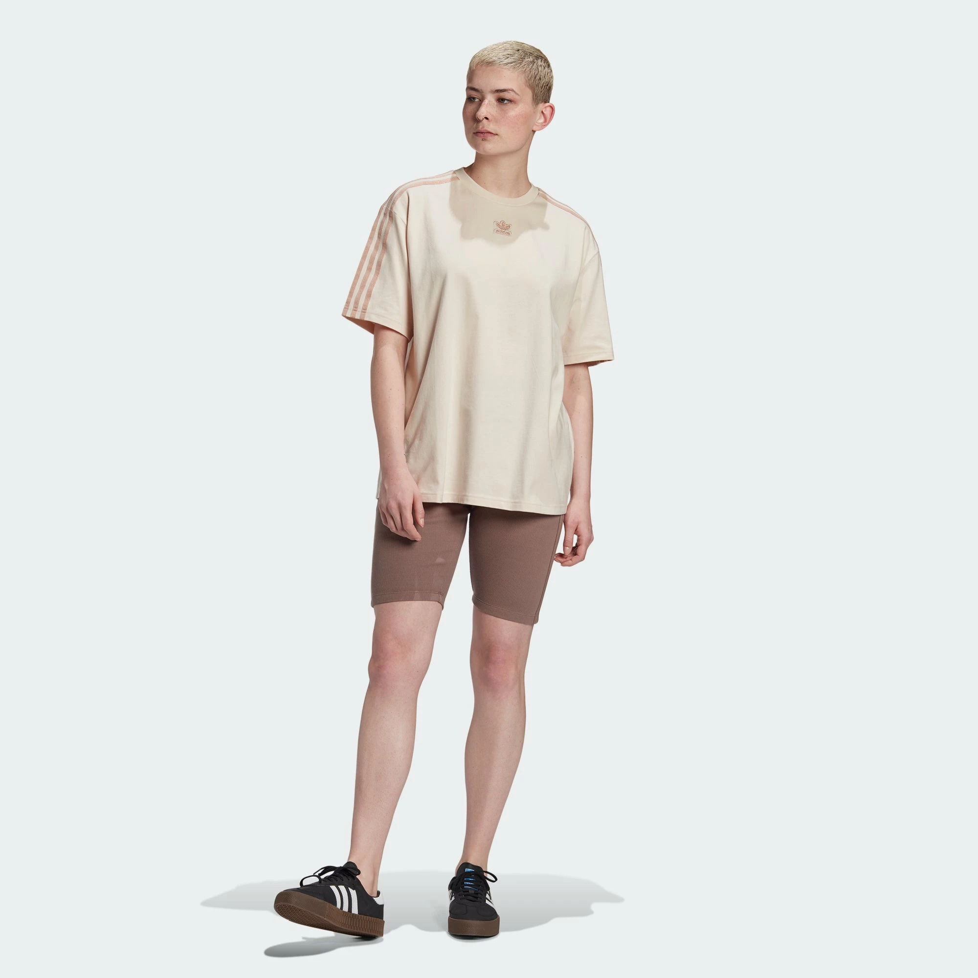 Women's Adidas Originals Biker Shorts Trace Brown BROWN 4 Women's Adidas Originals Biker Shorts Trace Brown BROWN - Image 2