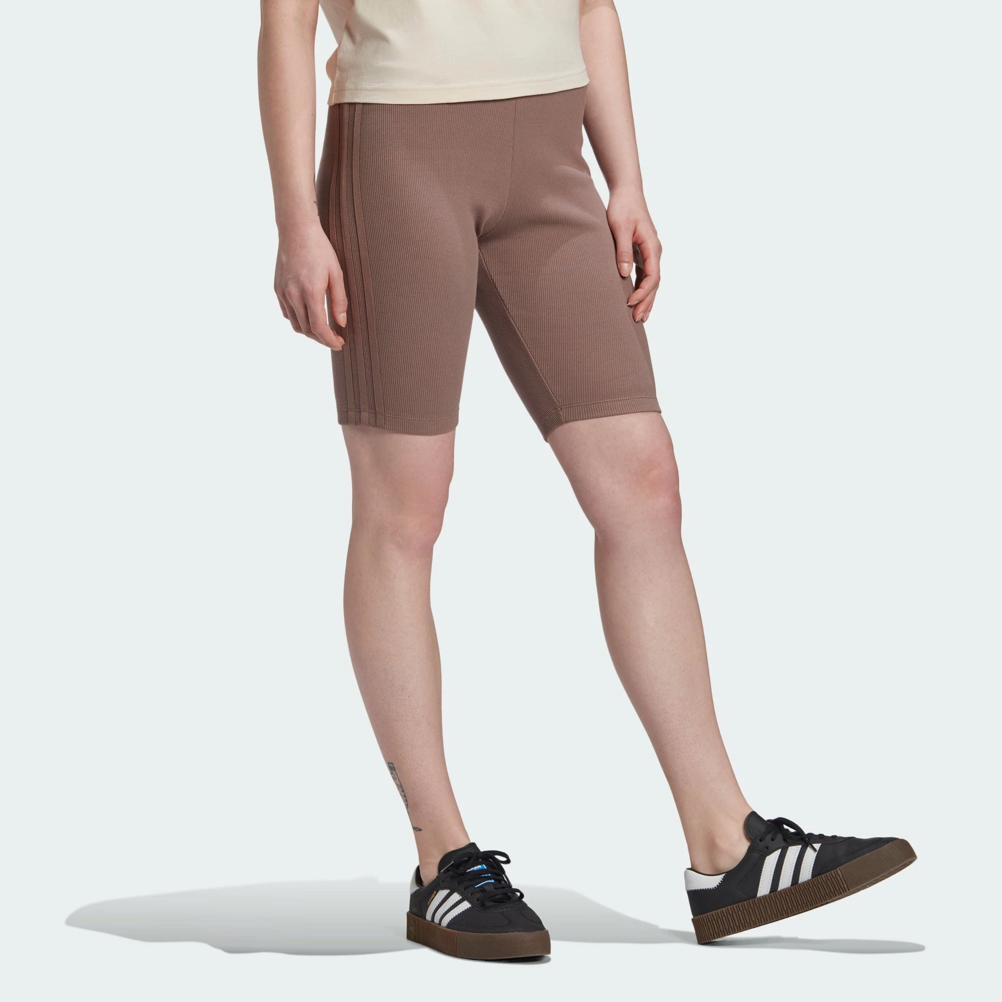 Women's Adidas Originals Biker Shorts Trace Brown BROWN 6 Women's Adidas Originals Biker Shorts Trace Brown BROWN - Image 4