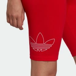 Women's Adidas Originals Biker Shorts Vivid Red RED -women‘s Sales Store Women sadidasOriginalsBikerShortsVividRedHK5171 6