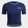 Women's Adidas Originals Crop Tee Binding Details Night Sky BLUE -women‘s Sales Store Women sadidasOriginalsCropTeeBindingDetailsHL6569 1