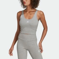 Women's Adidas Originals Essentials Rib Tank Top Grey GRAY 13 Women's Adidas Originals Essentials Rib Tank Top Grey GRAY -women‘s Sales Store Women sadidasOriginalsEssentialsRibTankTopGreyHF3398 1