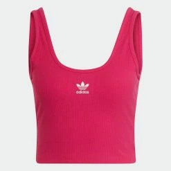 Women's Adidas Originals Essentials Rib Tank Top Real Magenta PINK